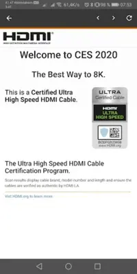 HDMI Cable Certification android App screenshot 0